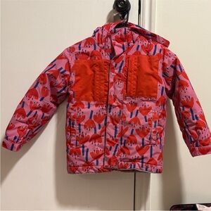 Hanna Andersson Red and Pink Floral Puffer Jacket
